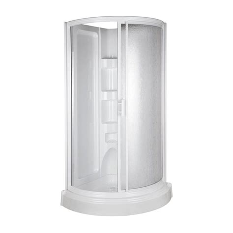 Browse our variety of shower stalls and kits—give your bathroom the upgrade it needs Mirolin 78-in H x 37-3/4-in W x 37-3/4-in L Mirolin White Ocean Spray Round Corner Shower Kit ...