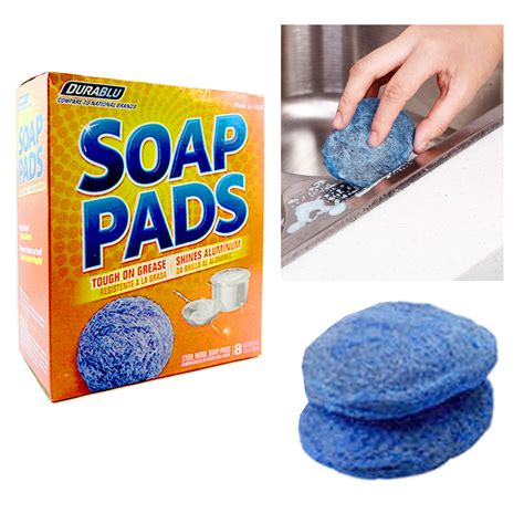 8 Steel Wool Soap Pads Scrubber Sponge Rust Remover Dish Washing Kitchen Cleaner Ebay