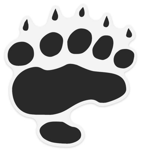 Bear Paw Clip Art Black And White