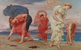배경 화면 : Frederic Leighton, 바닷가, 여자들, 삽화, 그림, 고전 예술 3840x2400 ...