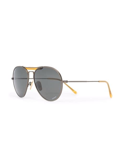 Ray Ban Aviator Frame Sunglasses In Gold Modesens
