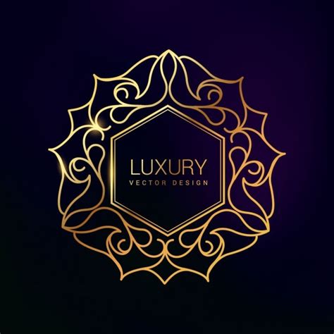 Free Vector Premium Golden Floral Luxury Symbol Design