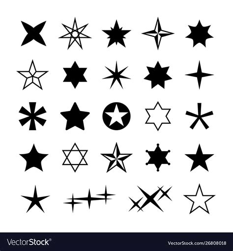Star Silhouettes Rising Christmas Stars Abstract Vector Image