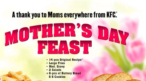 Kfc Canada Mother’s Day Deals 5 Fill Ups And Free 10 Kfc Voucher With Mother’s Day Feast