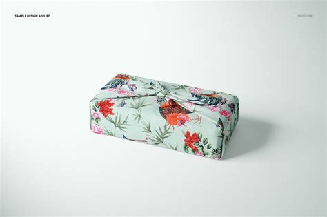 furoshiki fabric wrap mockup set  behance