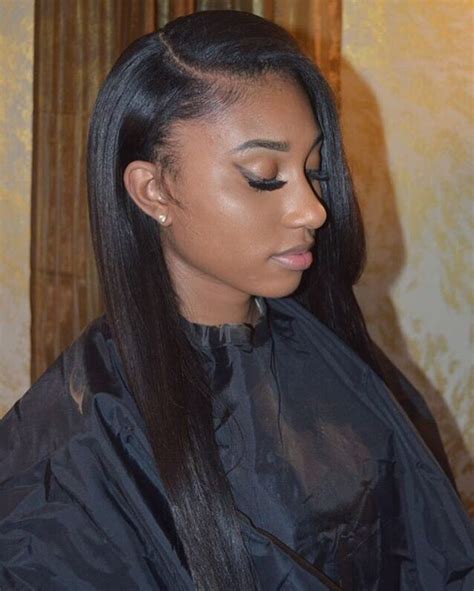 34 Middle Part Sew In With Leave Out Eryneerfaneh