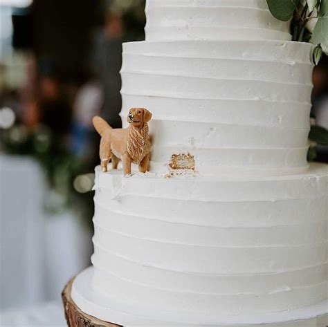 Dogs In Weddings Wedding Cake With A Dog Dog Incorporated Into The