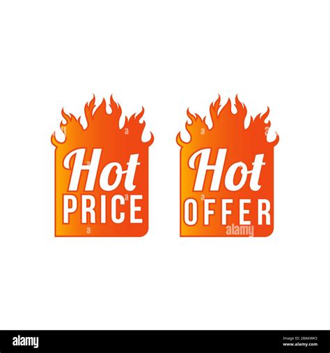 Hot Price And Hot Offer Labels Vector Stock Vector Image And Art Alamy