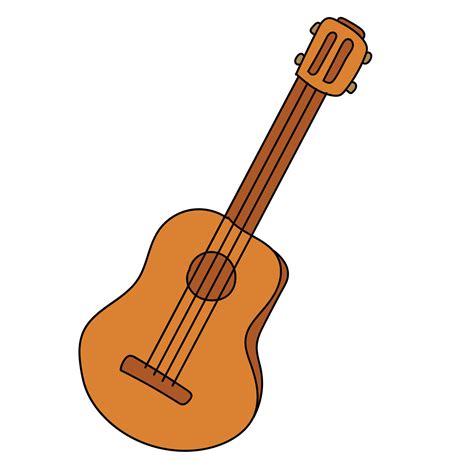 Acoustic Cartoon Guitar 4398075 Vector Art At Vecteezy