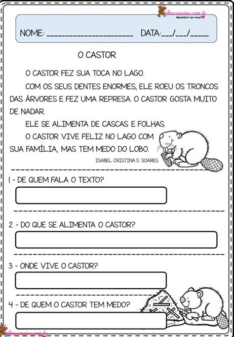 Textos Pequenos Para Leitura E Interpretação 1º2º Ano