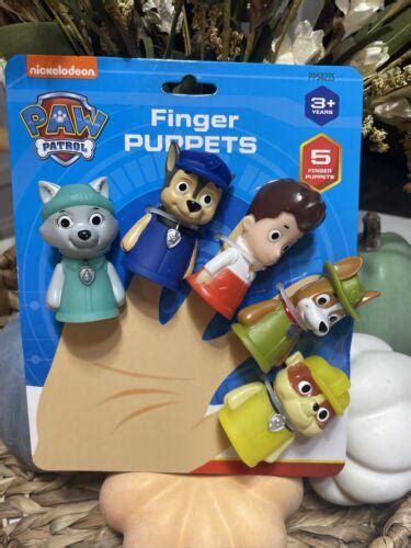 Nickelodeon Paw Patrol Finger Puppets Educational Bath Tub Pretend Play