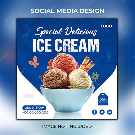 Premium Vector Special Delicious Ice Cream Social Media Banner Or