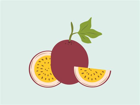 Passion Fruit Icon Cartoon Vector Design Graphic By 1tokosepatu · Creative Fabrica