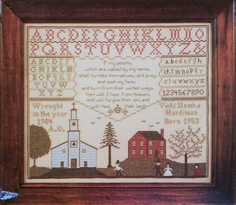 15*20cm 14ct 12 constellations series diy embroidery kit counted cross stitch patterns of taurus type diy cross stitch material cotton cloth size 15*20cm contains cotton fabric. Words Of Praise Revival Sampler - Antique Heirloom Museum ...