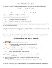Maybe you would like to learn more about one of these? Box and Whisker Interpretation Worksheet ANSWERS AND BLANK ...