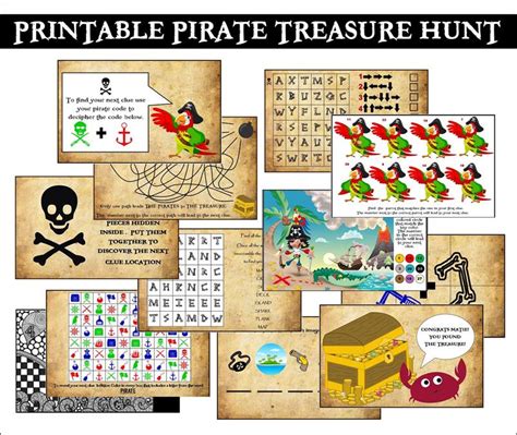 We labeled food and drinks with pirate sounding names and had most of them in easy to serve individual containers. Printable Pirate Party Treasure Hunt!