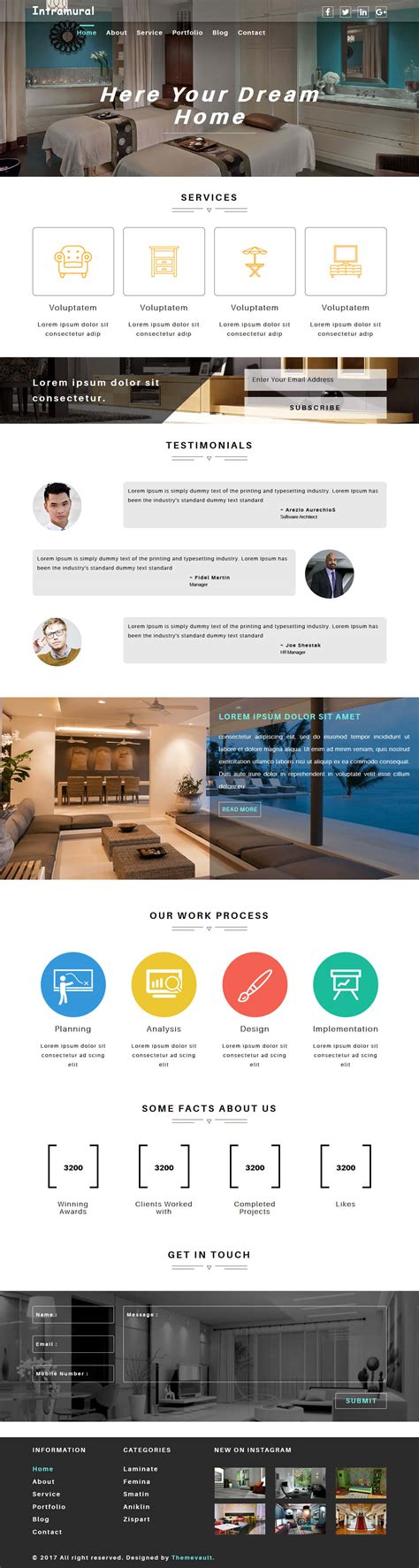 Studio ux interior design website template free download which specially made for interior design services. Intramural - Free Interior Design Website Template ...
