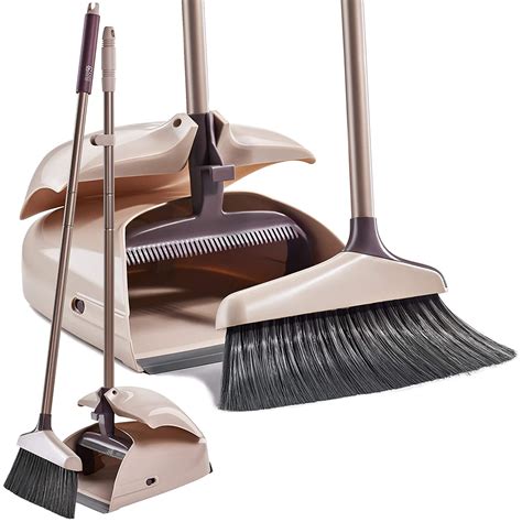 Broom And Dustpan Set Large Upright Dust Pan Set And