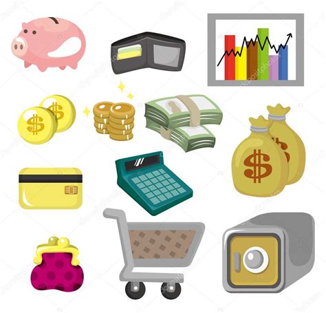 Cartoon Finance And Money Icon Set Stock Vector Image By ©mocoo2003 8307333