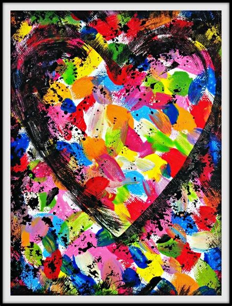 Pop Art For Kids Painted Heart Inspired By Jim Dine Abstract Art For