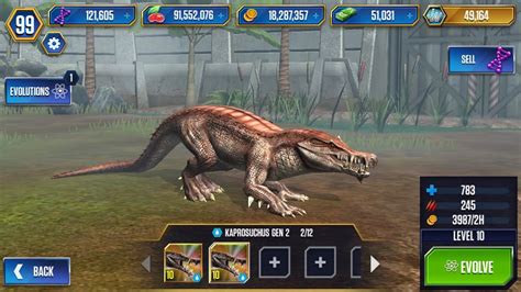 Battle By Kaprosuchus Gen Jurassic World The Game Youtube