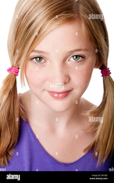 Schöne Süße Aufrichtige Gesicht Glücklich Teenager Mädchen Mit Zöpfen