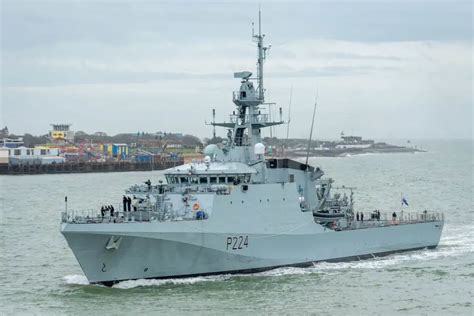 River Class Offshore Patrol Vessel Hms Trent On Way For The Gulf Of Guinea