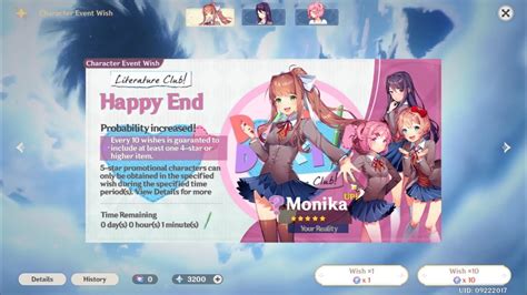 Genshin Impact X Ddlc Monika Gacha Banner Youtube