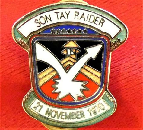 Us Vietnam War Era Unit Distinctive Insignia Enamel Badge Son Tay