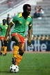 Roger Milla of Cameroon in action at the 1990 World Cup Finals. | Roger ...