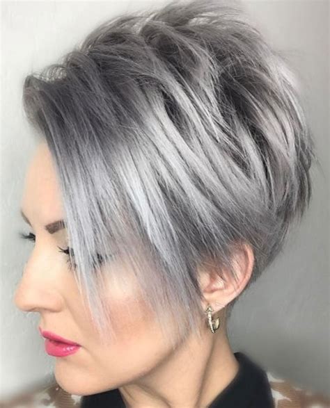 Grey Pixie Hair Cut And Gray Hair Colors For Short Hair Page 3 Hairstyles