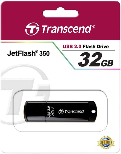 Transcend Jetflash 350 Usb Stick 32 Gb Black Ts32gjf350 Usb 20