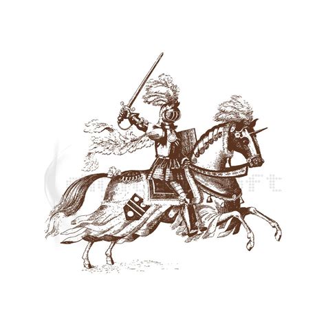Medieval Knight Middle Ages Military Vintage Illustration Etsy Uk