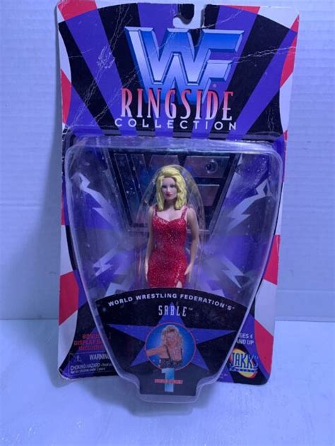 Wwf Sable 6” With Wwf Display Stand Ringside Collection 1997 Jakks