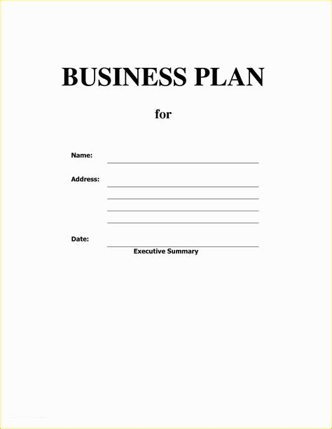 Fill In The Blank Business Plan Template Free Of Fill In The Blank