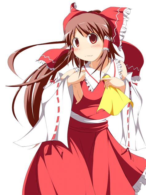 Safebooru Blush Bow Breasts Brown Hair Detached Sleeves Hair Bow Hakurei Reimu Japanese