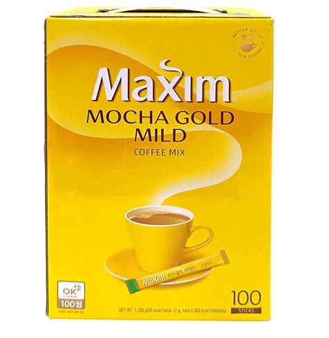 Maxim Mocha Gold Instant Coffee Mix 100 Sticks Grocery