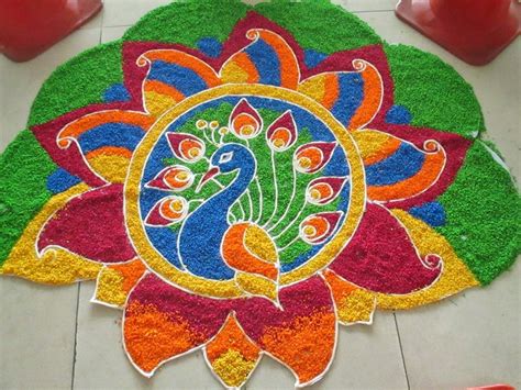 Completely Handmade Diwali Rangoli Design Freebie