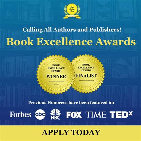 An Advertisement For The Book Excellence Awards