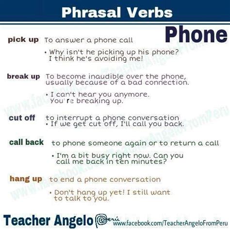 Phrasal Verbs With Phone English Learn Site