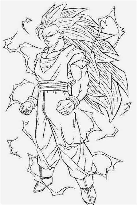 Free dragonball z coloring pages. Goku sketch for Colouring