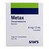 Metax 8 mg/2 ml solución inyectable 3 ampolletas de 2 ml | Walmart