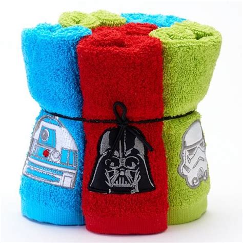 Complete the look with more star wars accessories (sold separately).star wars washcloths, 6 piece:set of 6 washclothssize: Awesome Star Wars Bathroom Accessories!