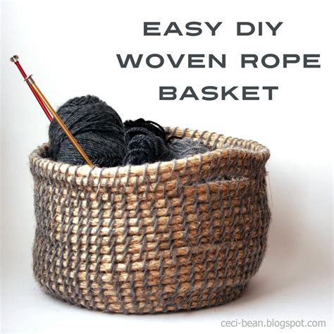 Diy Woven Rope Basket Basket Weaving Diy Diy Rope Basket Diy Weaving