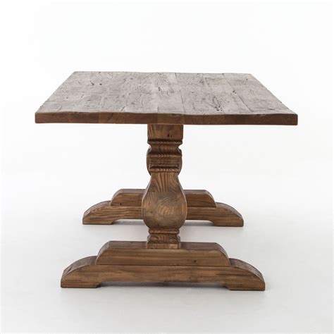 Natural Rustic Reclaimed Wood Trestle Dining Table 87 Zin Home