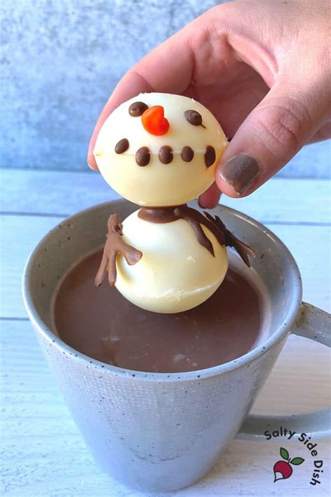 Melting Snowman Chocolate Balls Easy Side Dishes
