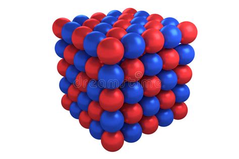 Molekylkubikcrystal Struktur Stock Illustrationer Illustration Av