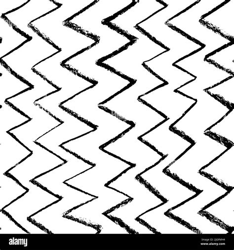 Zig Zag Vertical Charcoal Lines Seamless Pattern Stock Vector Image
