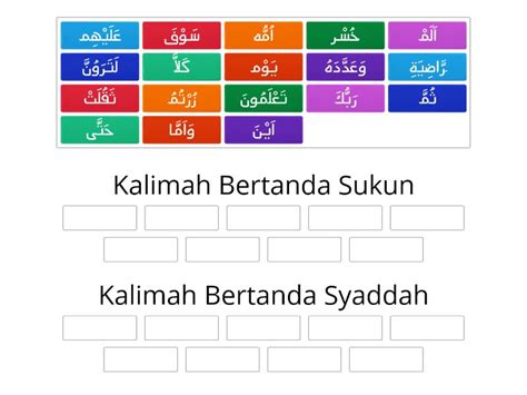 Latihan Bahasa Arab اسم الإشارة للقريب للبعيد Ordenar por grupo