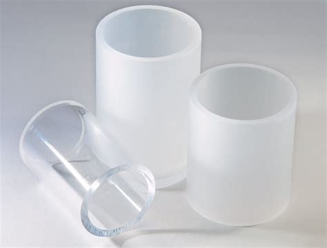 Acrylic Tube Clear Frosted Extruded 6 In X 5 75 In X 8 Ft Curbell Plastics